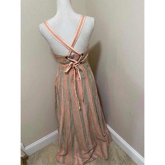 New Anthropologie x Maeve Square-Neck Tie-Back A-Line Midi Dress Size 6 - Picture 9 of 11